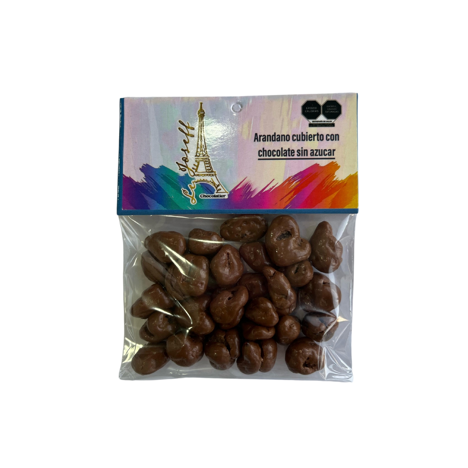 Arándanos Cubiertos de Chocolate Oscuro Sin Azúcar