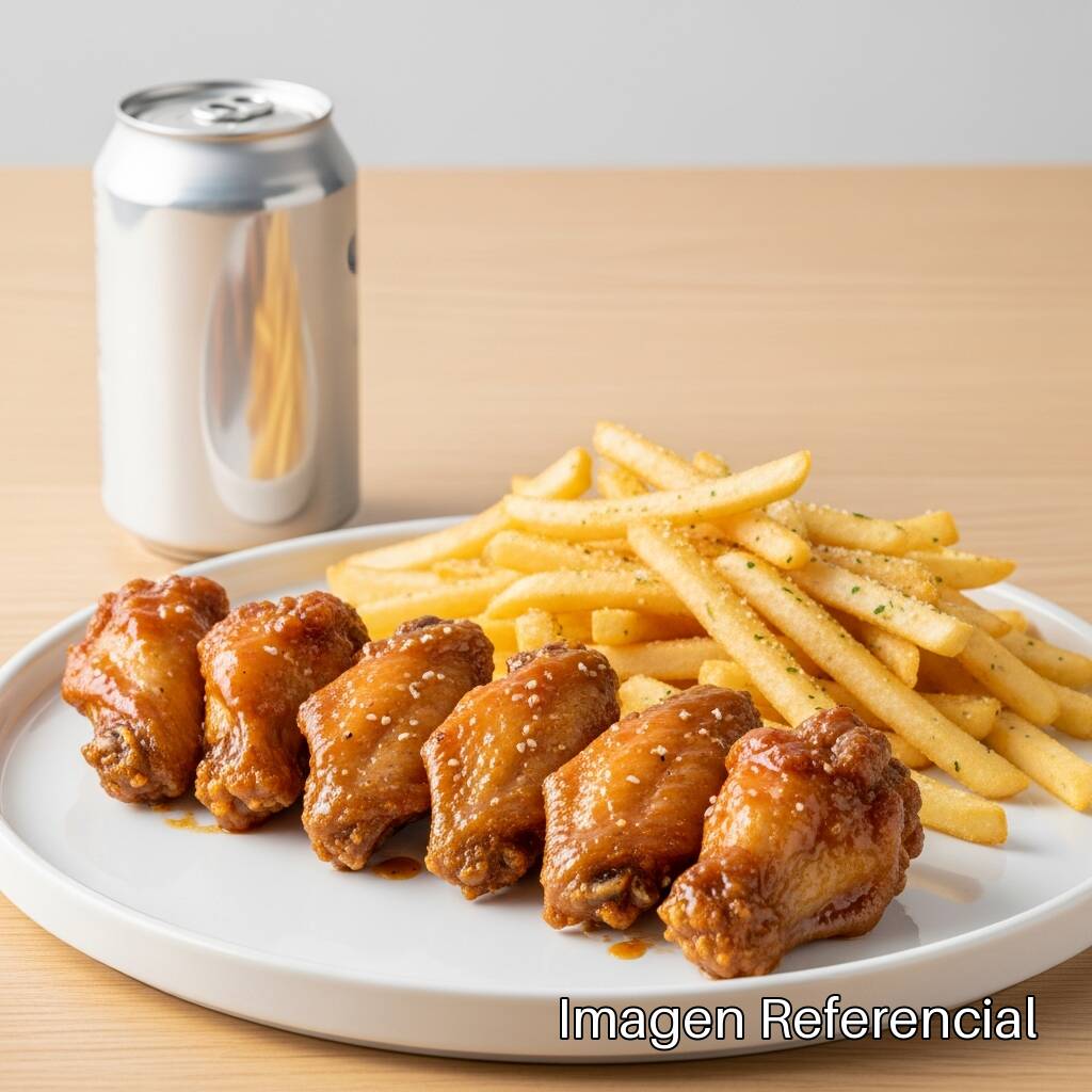 Combo Alitas Pack Personal (6 Alitas + Papas + 1 R