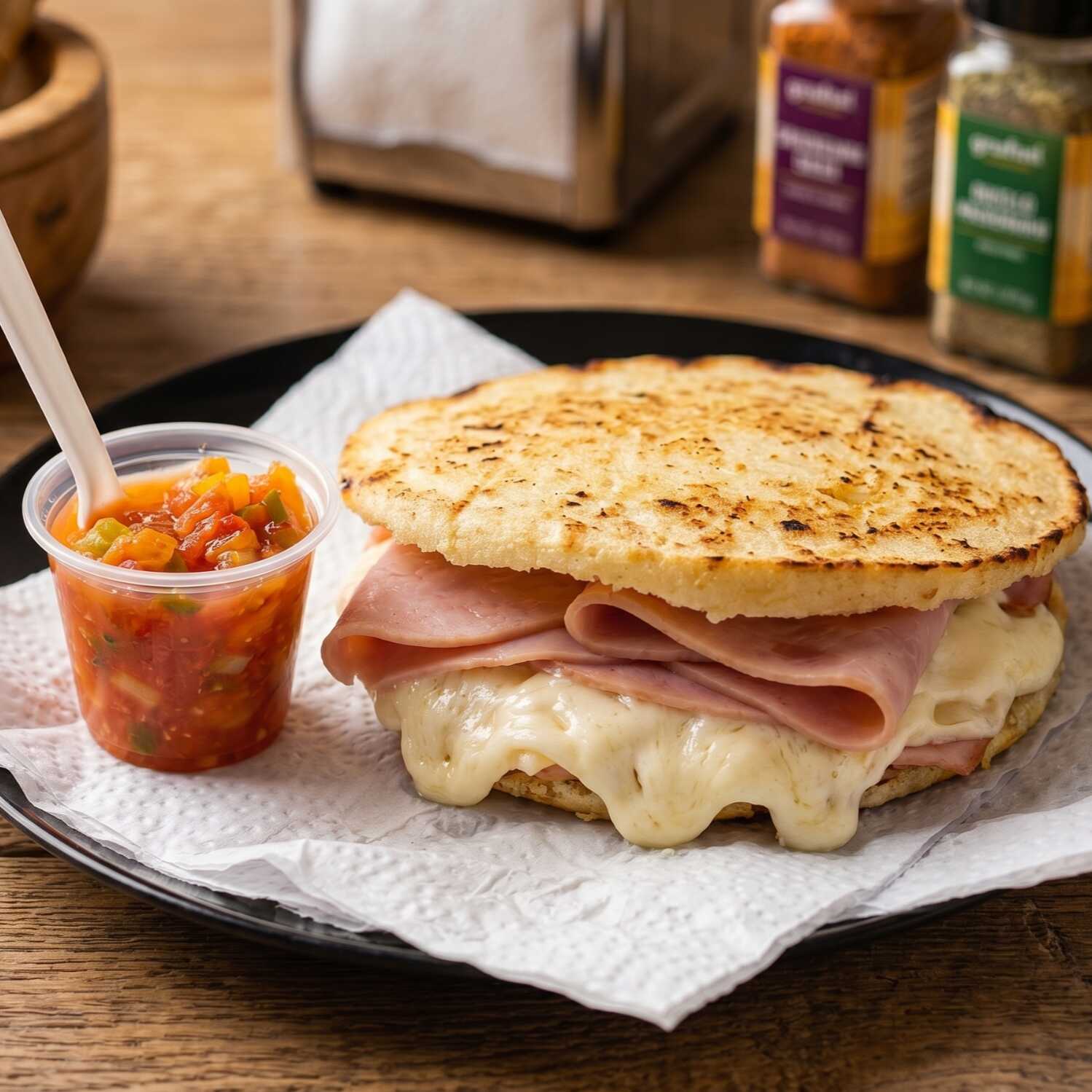 Arepa de Queso y Jamón