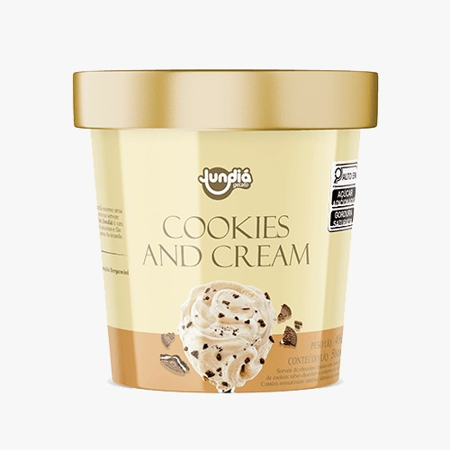 Combinação irresistível de chocolate branco, recheio cremoso de leite e pedaços de biscoito de chocolate.