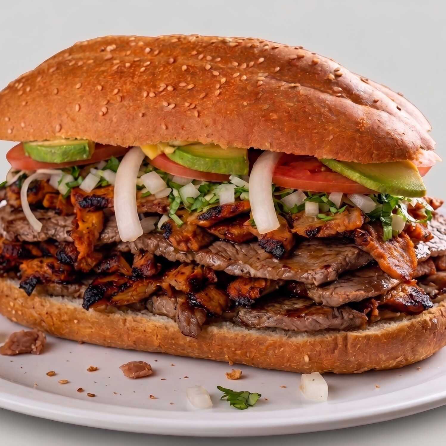 Torta de Arrachera