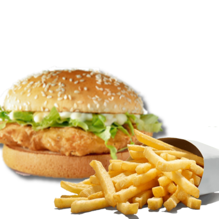 Brosty Hamburguesa + Papas Fritas