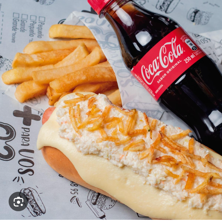 4 Perros Super Gratinados+4 Francesas+4gaseosas