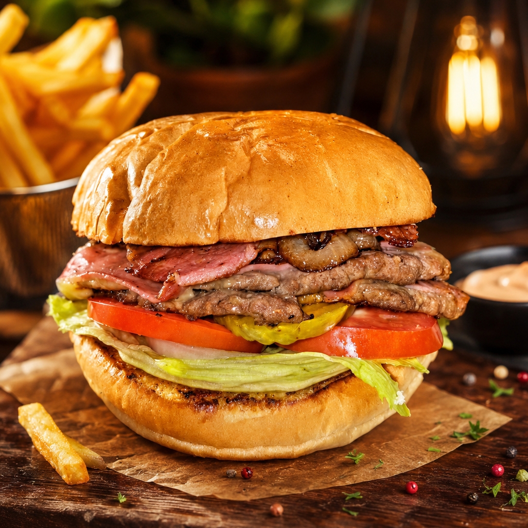 HAMBURGUESA CARAMELIZADA