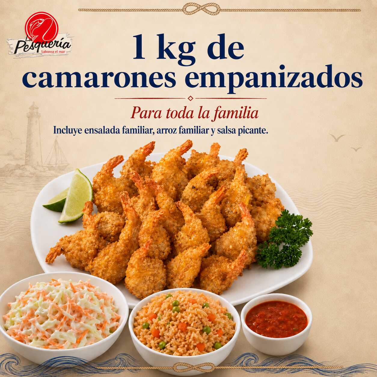 Paquete de Camarones Empanizados