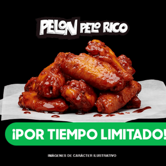 Alitas 12Pzs Pelón Pelo Rico