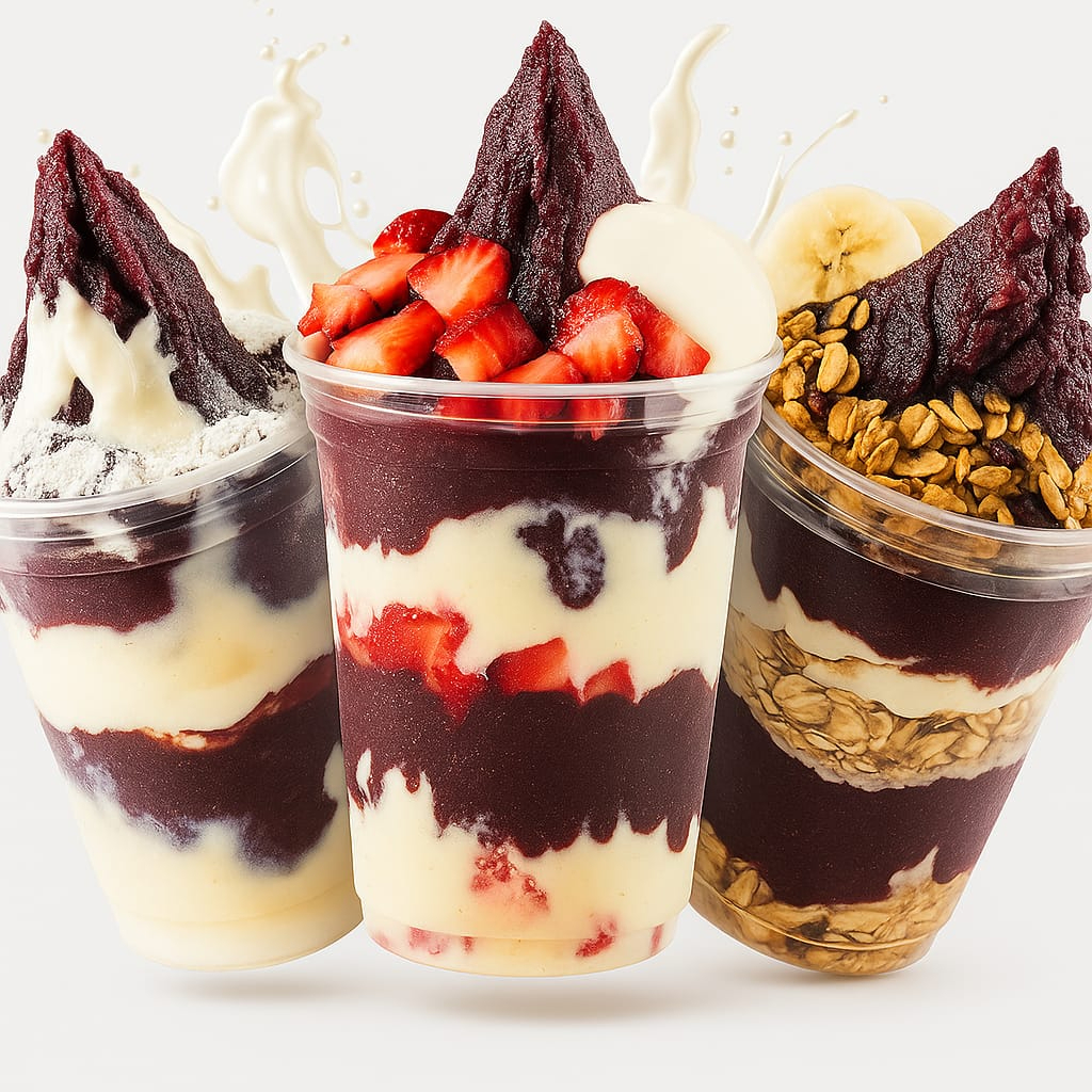3 Copos de Açaí do se jeito!