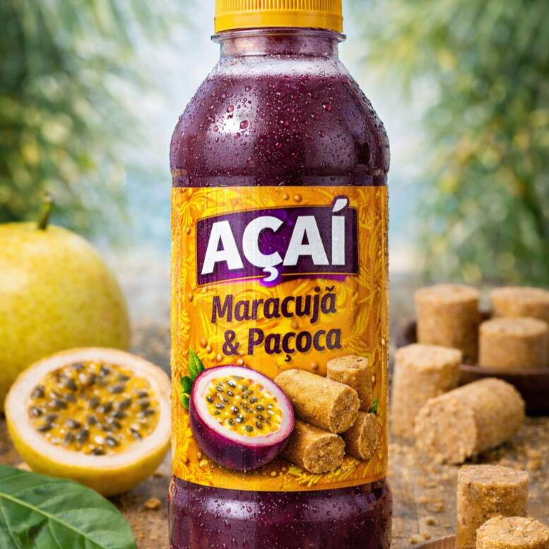 TROPICAL DA CASA AÇAI COM CREME DE MARACUJÁ, PAÇOCA