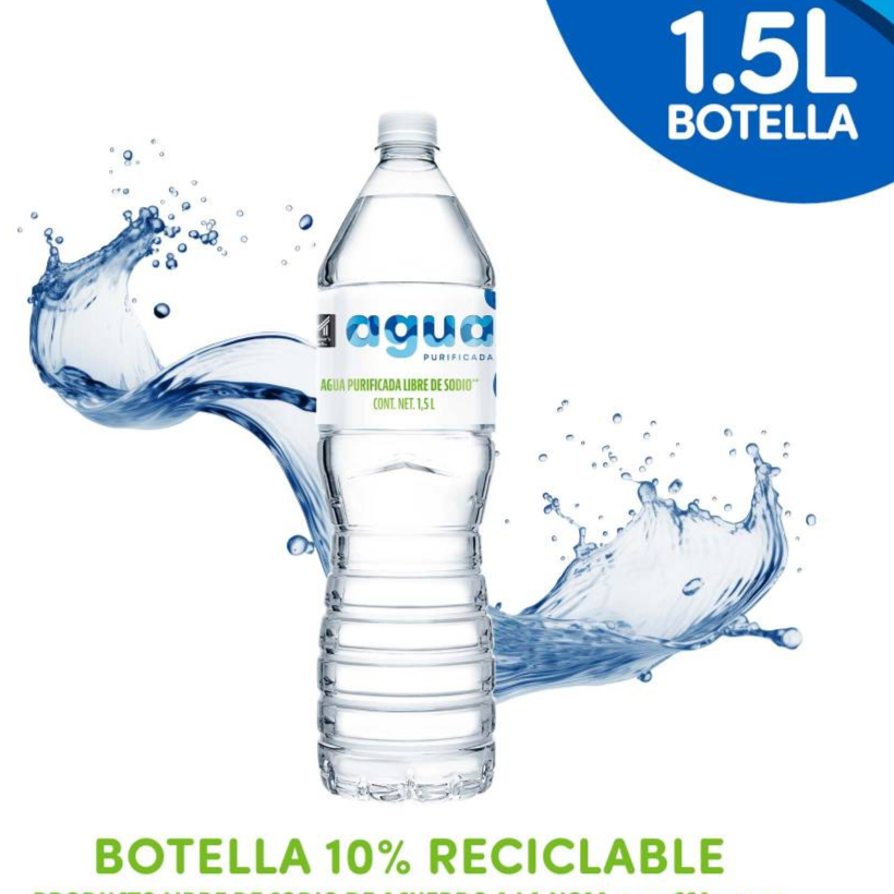 Agua natural 1 litro sin sodio