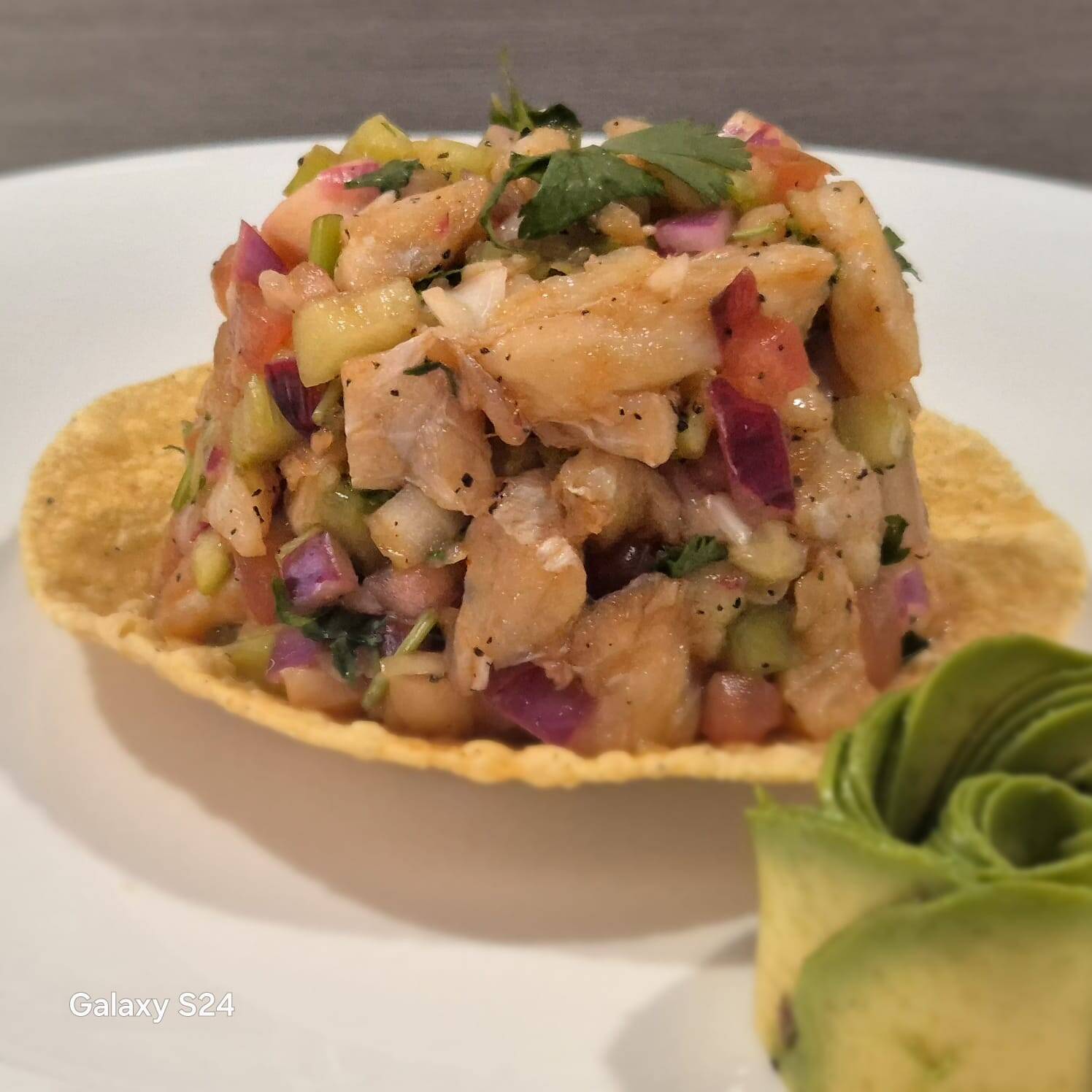 Tostada de Ceviche Mixta