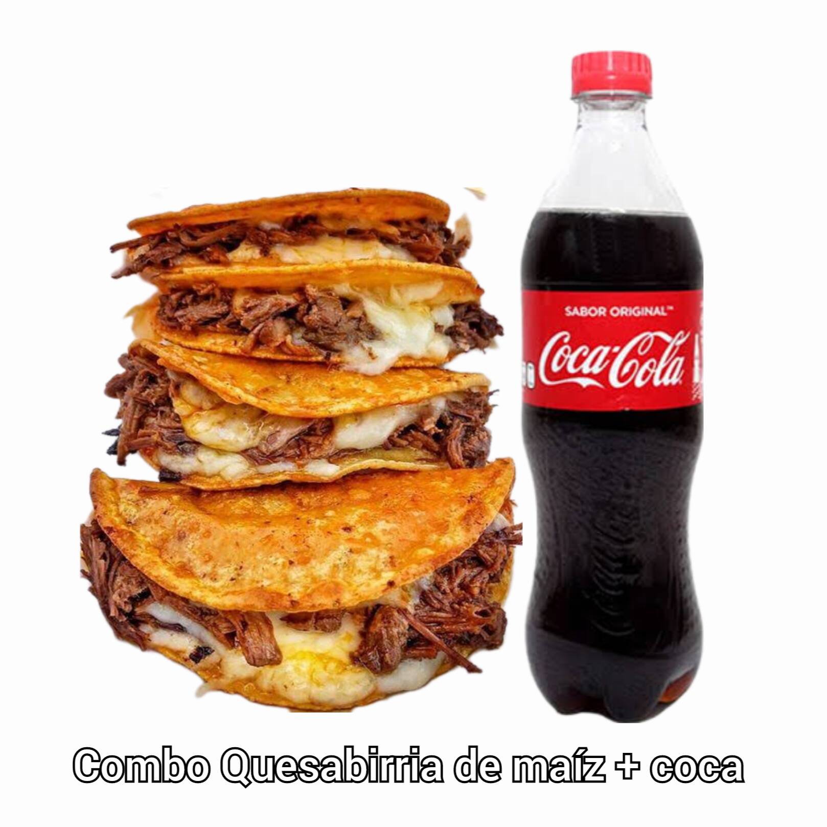 Combo Quesabirria Maíz + Coca Cola 600 ml