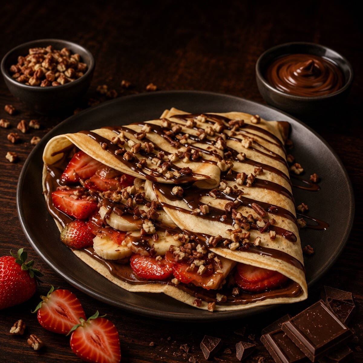 Crepa Nutella con Fresa y Plátano