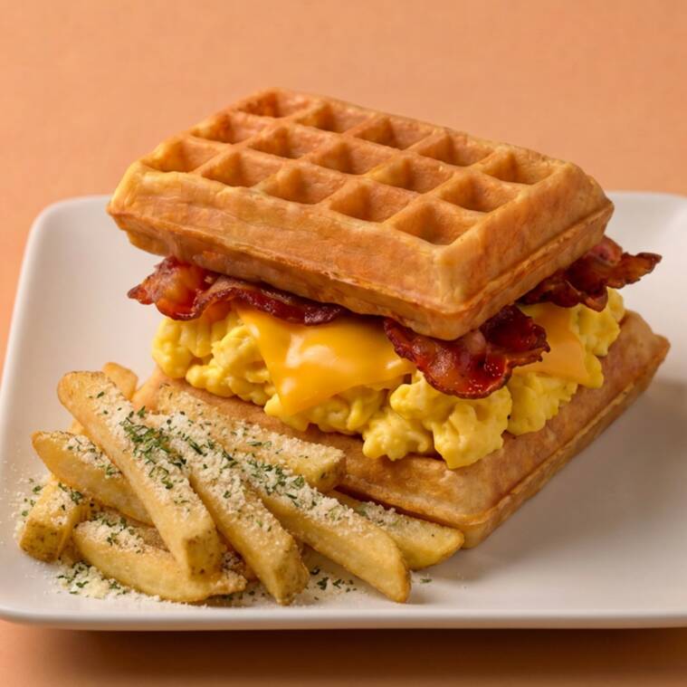 Waffle Sándwich de Huevo Amantequillado