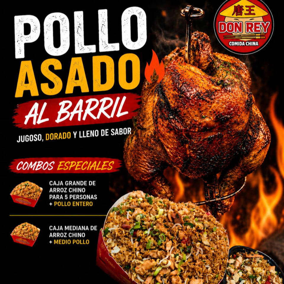 COMBO POLLO AL BARRIL MEDIANO