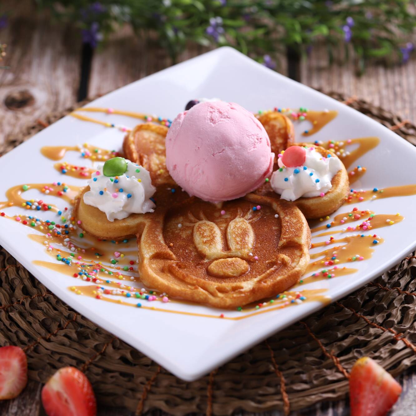 Waffle de Minnie Mouse