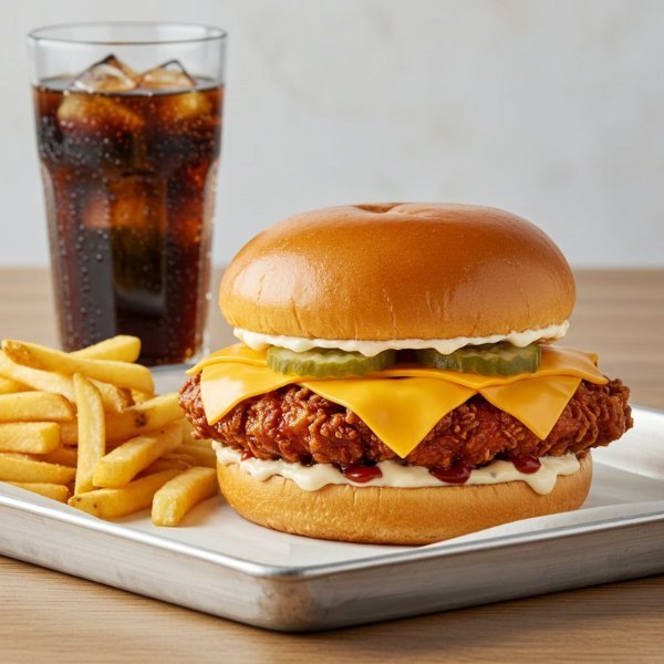 Combo Hot Chicken Cheese Sandwich