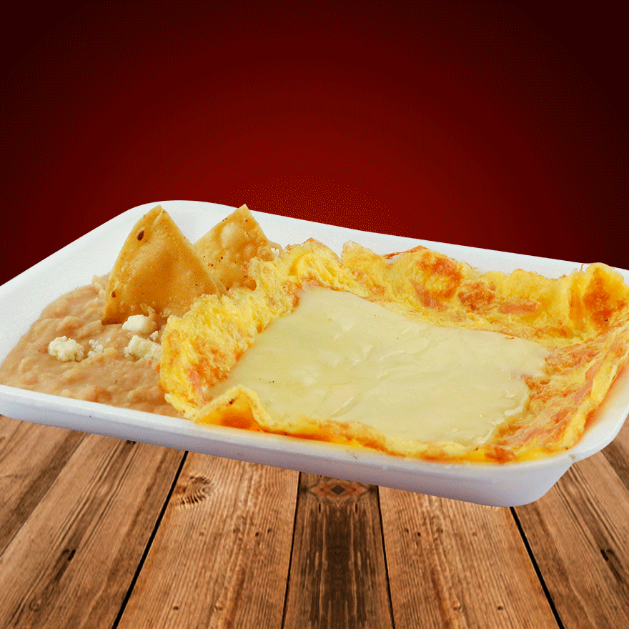 Omelet Con Jamón, Queso Y Frijoles