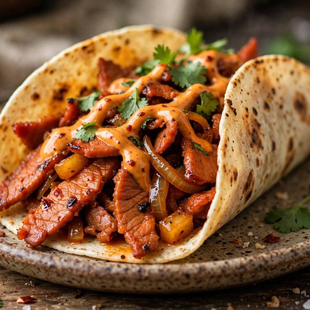 Taco Arabe al Pastor (Pan de Pita)