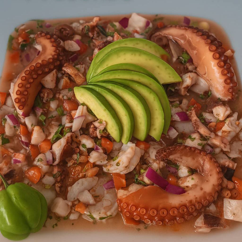Ceviche de Pescado, Camarón y Pulpo Orden