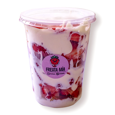 FRESAS CON CREMA LITRO