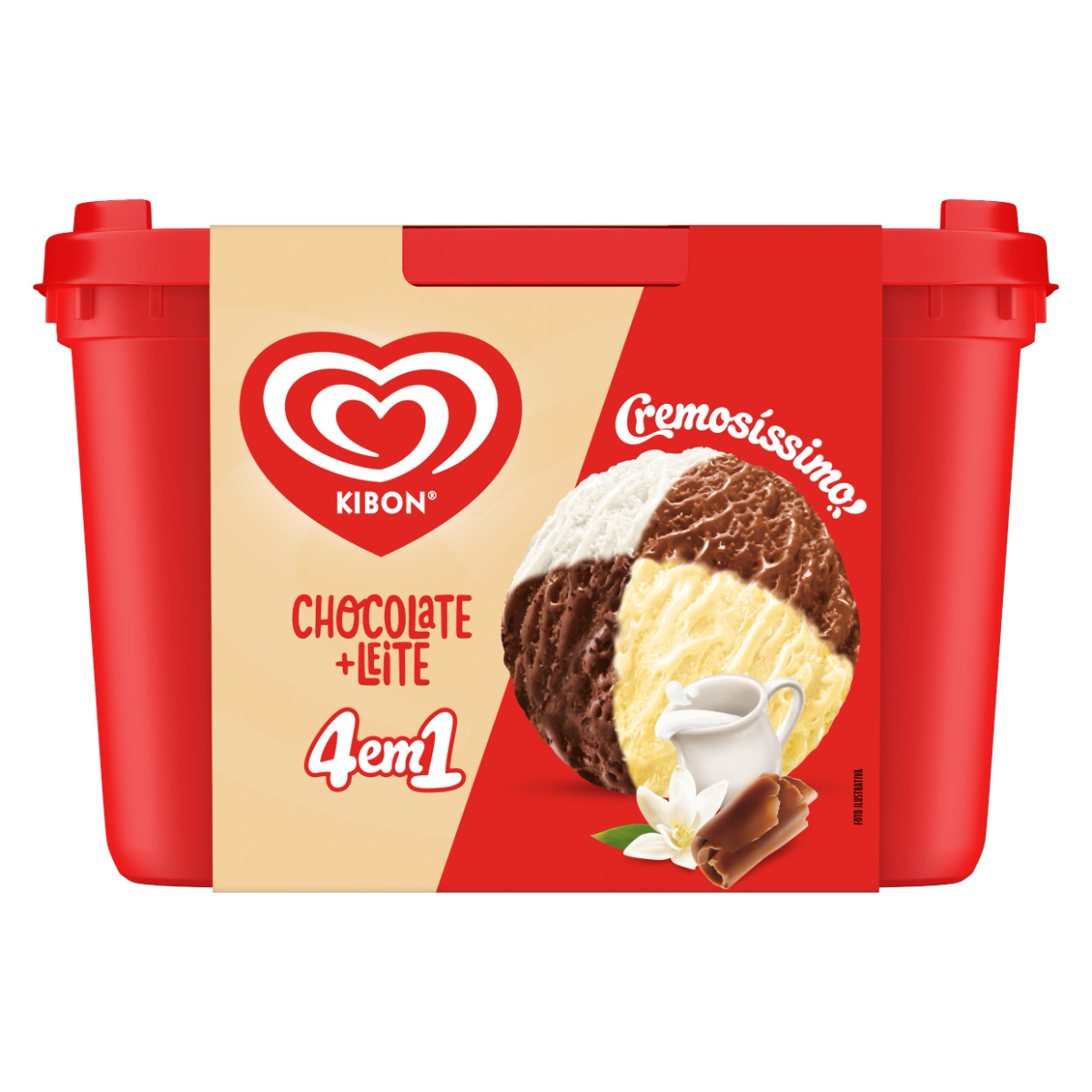 Para a alegria de todos os amantes de chocolate, a Kibon traz agora a deliciosa combinação dos sabores chocolate, chicabon, creme e chocolate branco! Todos super cremosos e juntinhos no mesmo pote!