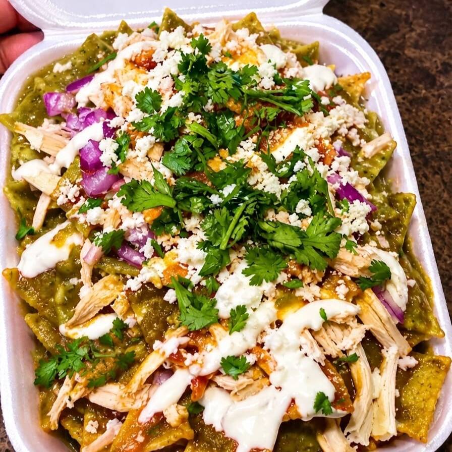 chilaquiles sencillos + refresco