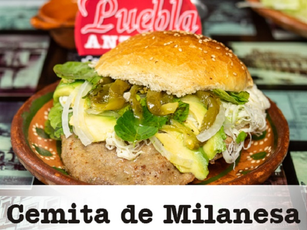 Cemita Chica de Milanesa de Cerdo