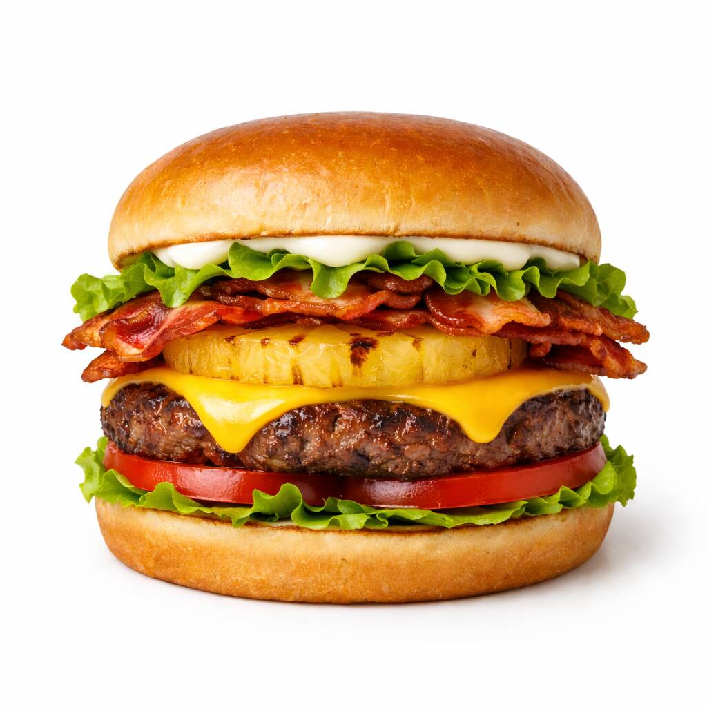 Hamburguesa la Hawaiana
