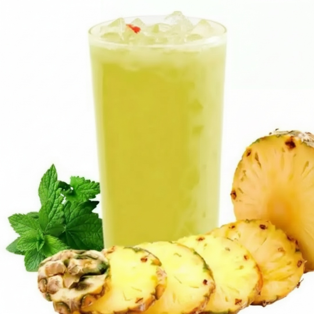 O suco de Abacaxi é uma escolha refrescante e doce. Feito com abacaxis frescos, oferece um sabor tropical que agrada a todos.