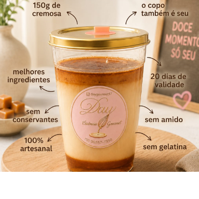 2 UNIDADE PUDIM NO COPO 150g