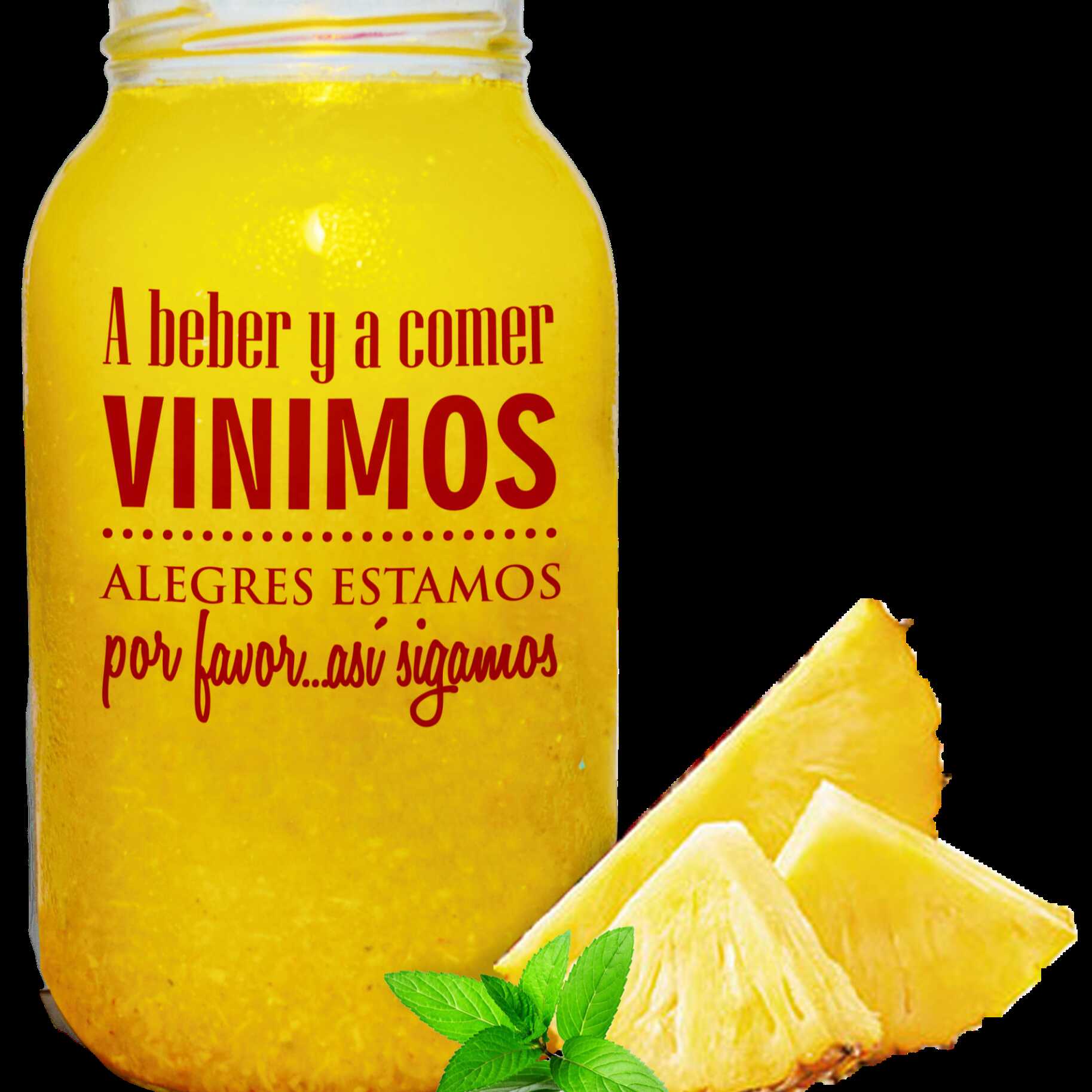 Piña con Hierbabuena 1/2