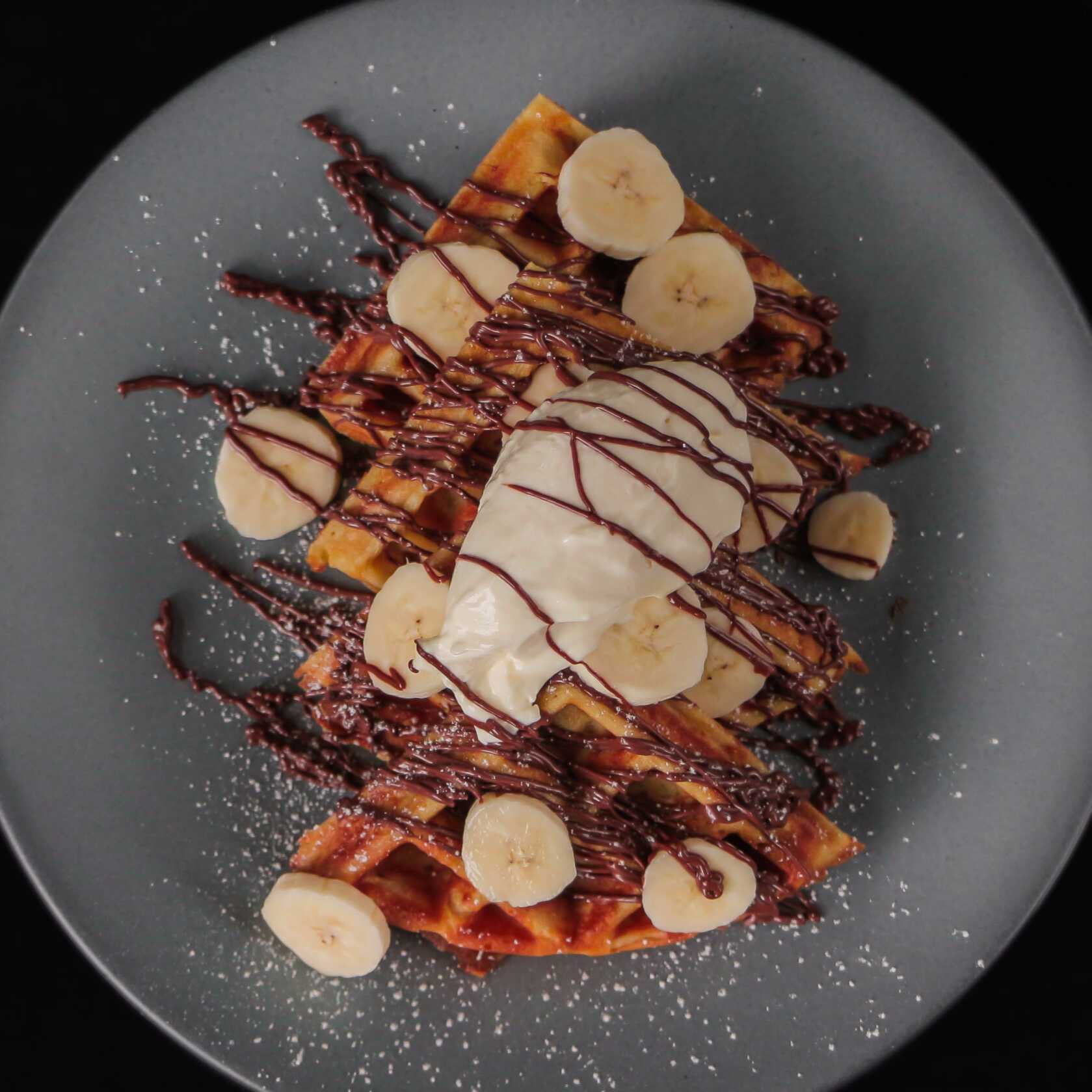 Waffle Nutella con Plátano