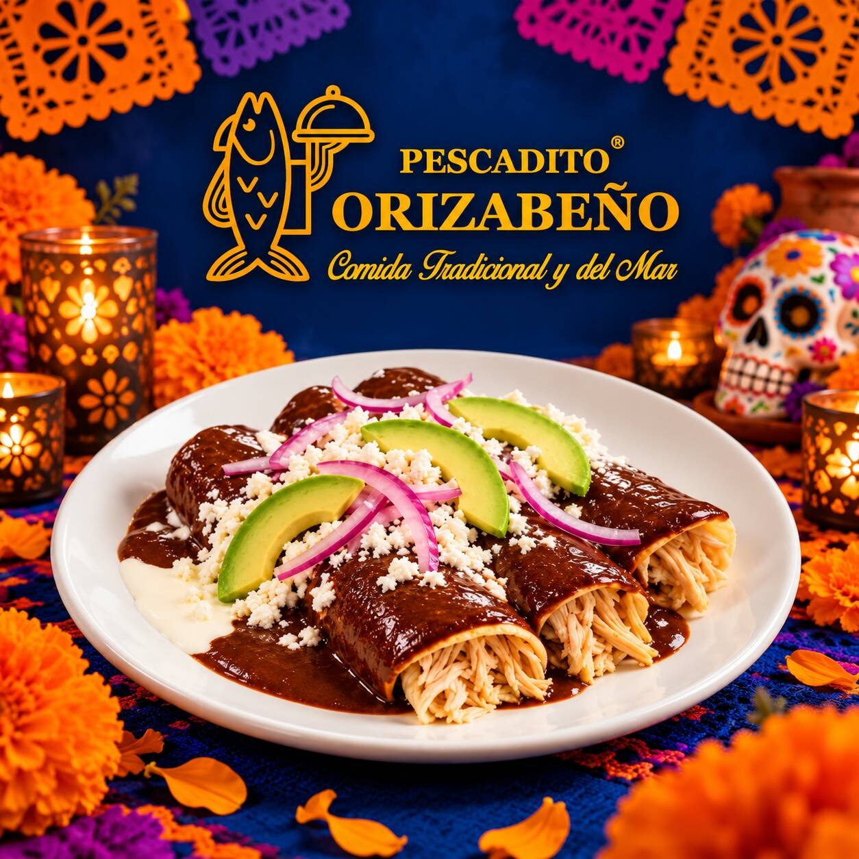 Enmoladas de Pollo