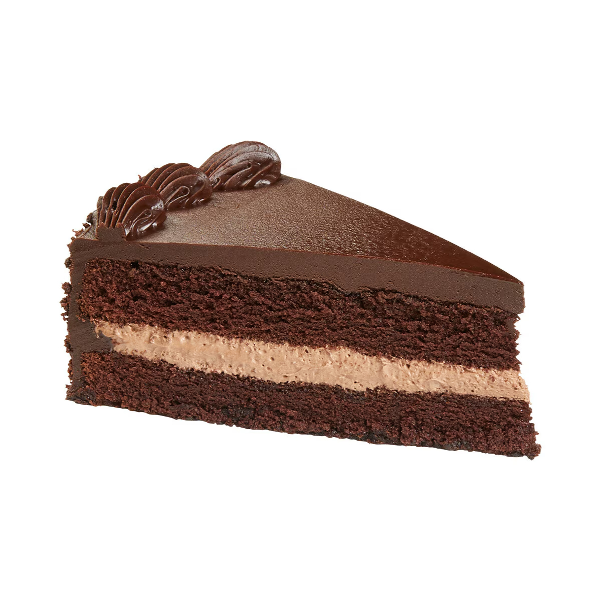 Rebanada de Pastel de Chocolate y Topping