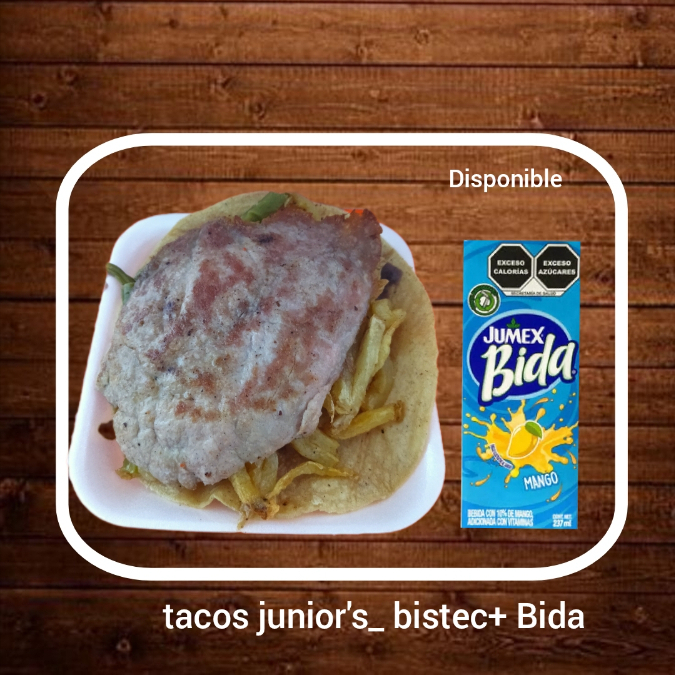 COMBO TACO JUNIOR´S de BISTEC+ JUGO