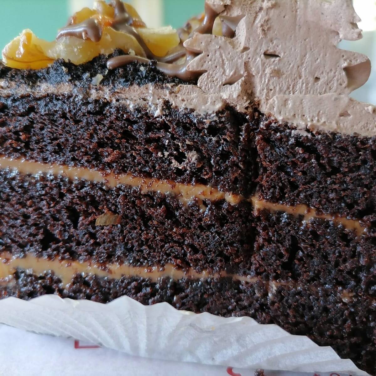 Porcion queque de chocolate