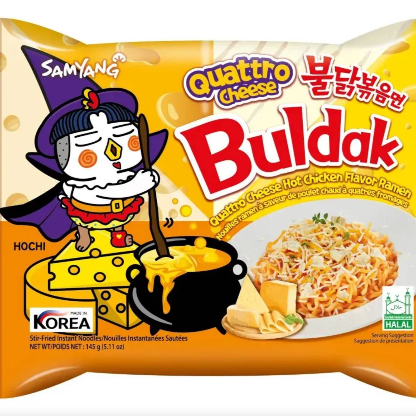 Buldak QUATRO Queso (sin preparar)
