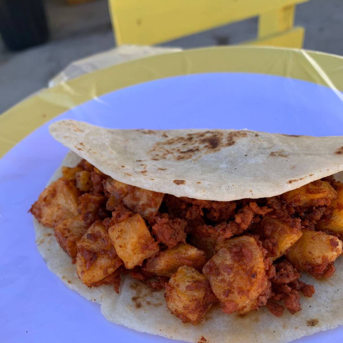 Quesadilla con Papas con Chorizo