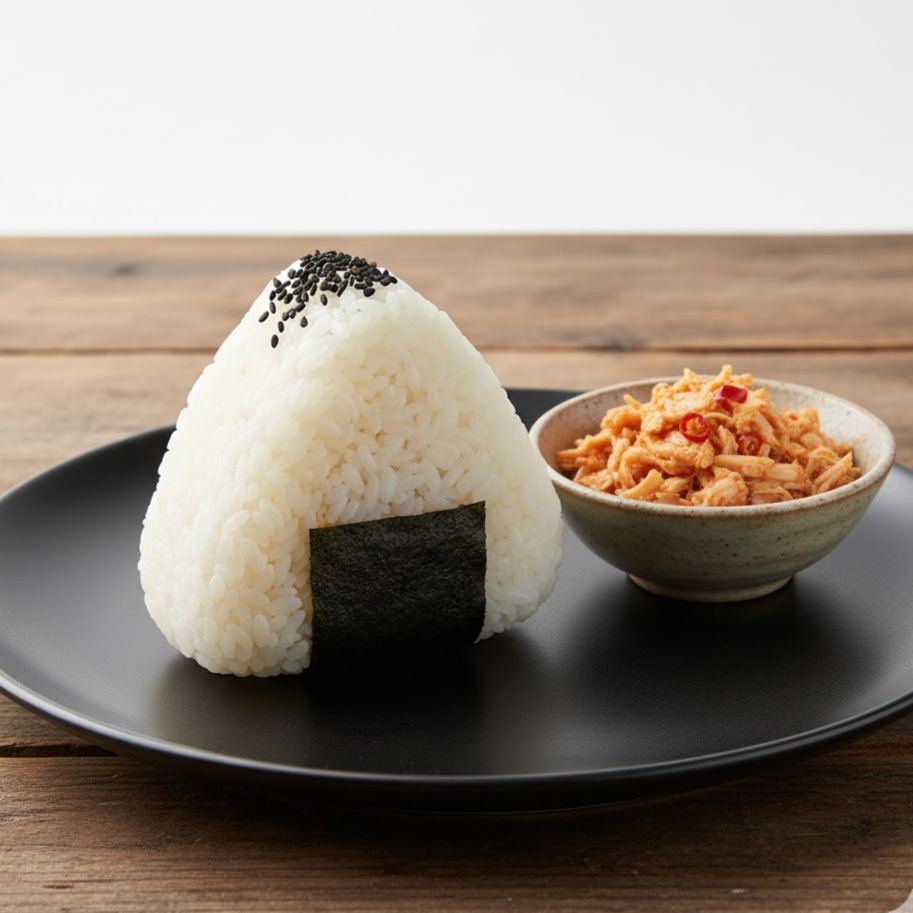 Onigiri con pollo agridulce