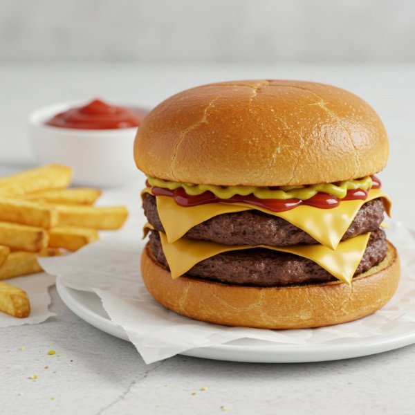 Combo Burger con queso + Papas