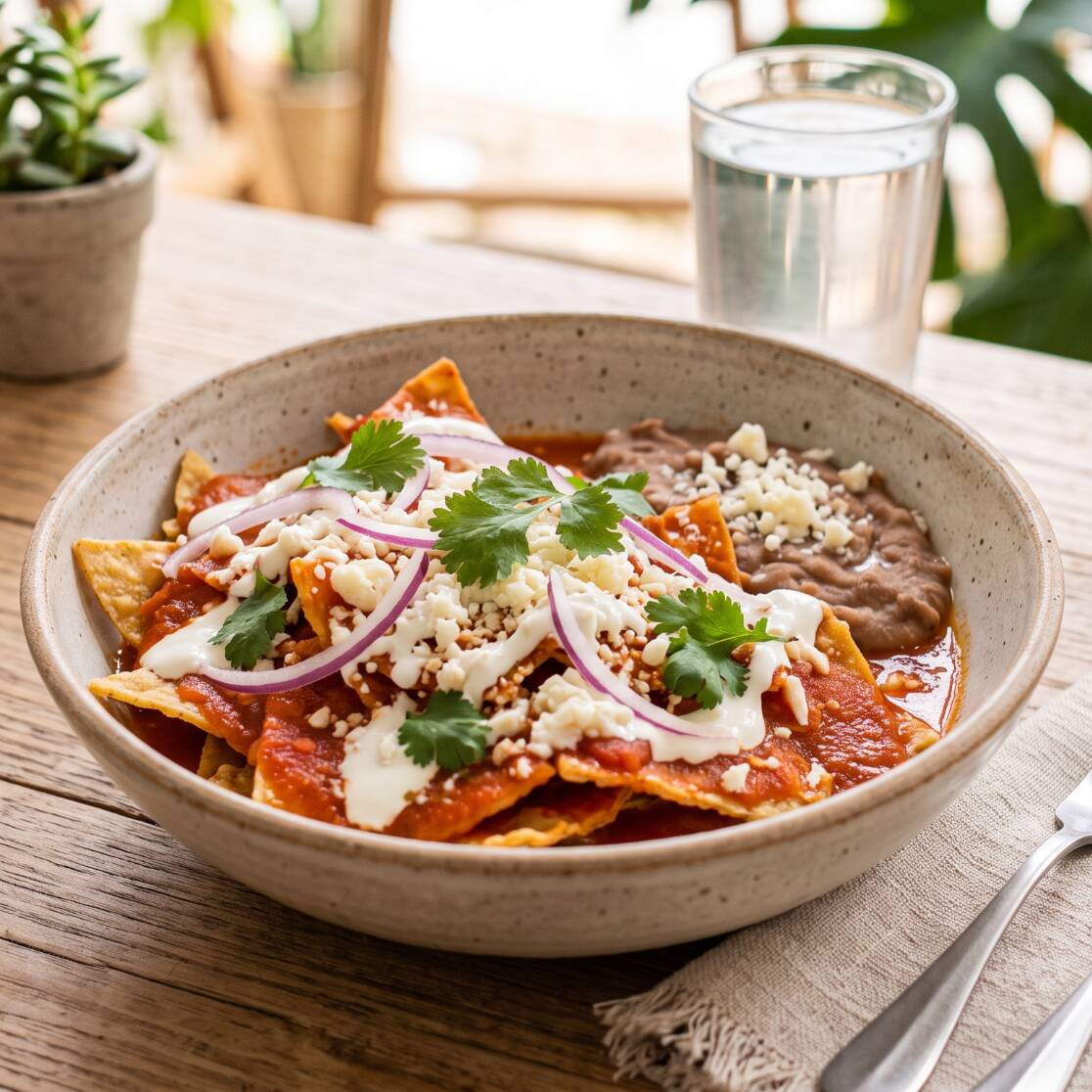 Chilaquiles Rojos Sencillos