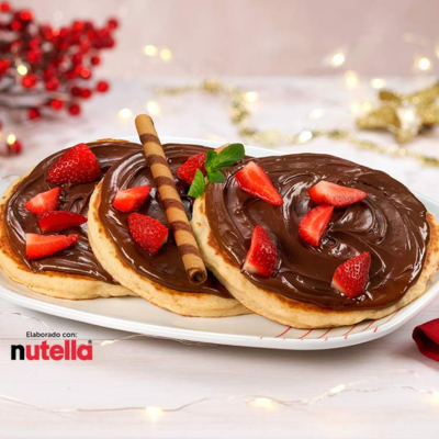 Hot Cakes Nutella y Fresa