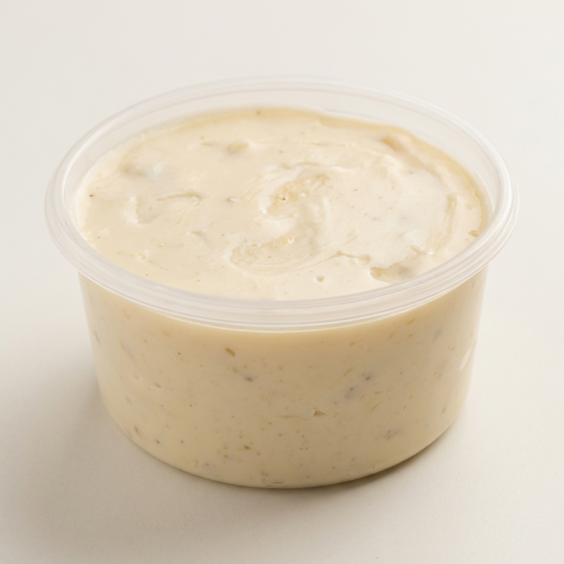 Nosso delicioso molho branco 4 queijos(mussarela,provolone,parmesão e gorgozola ) um molho super leve e saboroso serve de 2 a 3 pessoas