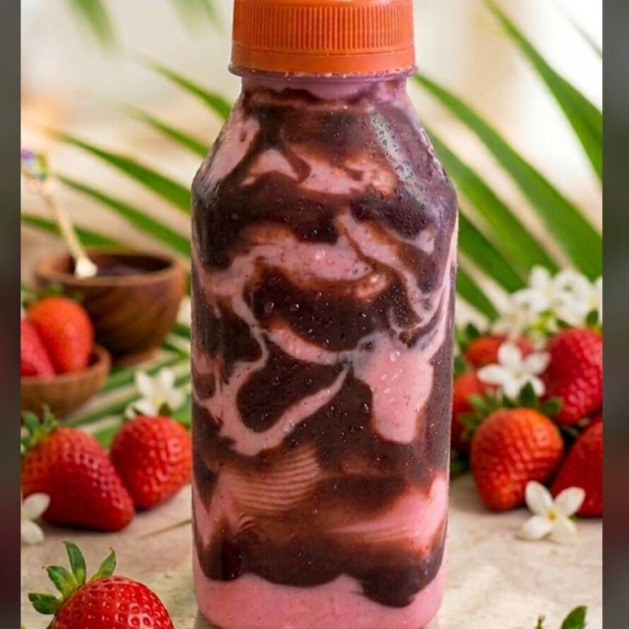 Geladinha até a última gota! Morango + Nutella cremosa. 🍓🥤
300 ml