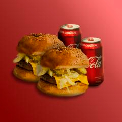 2 Hamburguesas Deli+2 coca colas