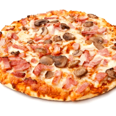Pizza Grande/Jamon con Champiñones