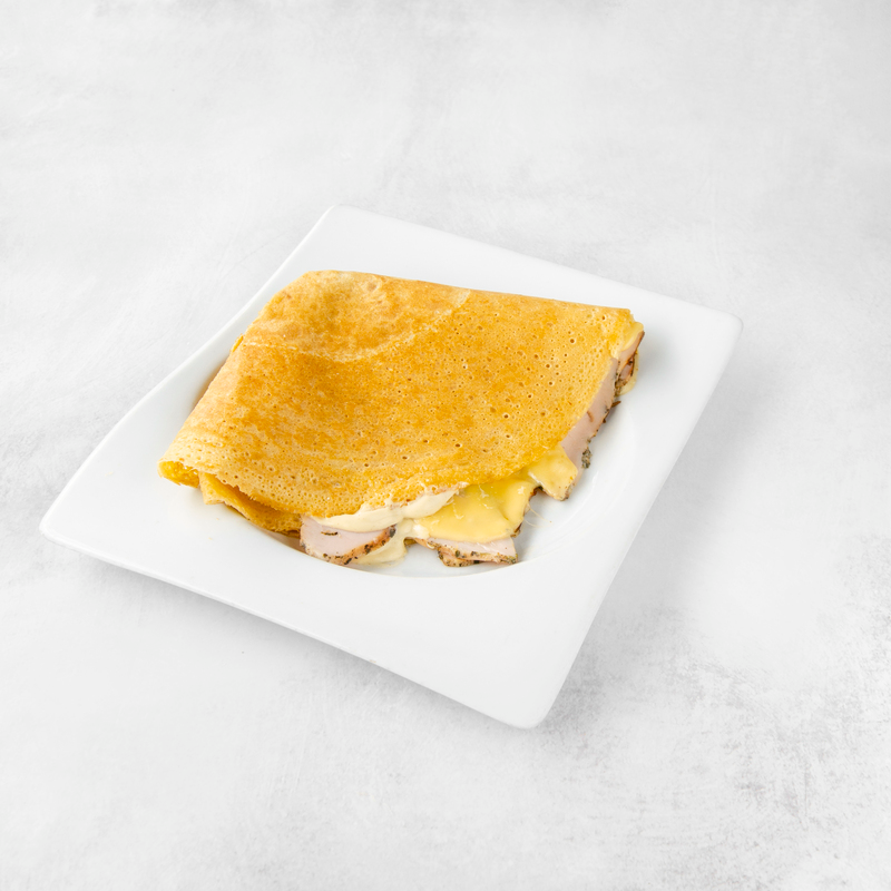 Pechuga de Pavo (80 g) y Queso Holandés.