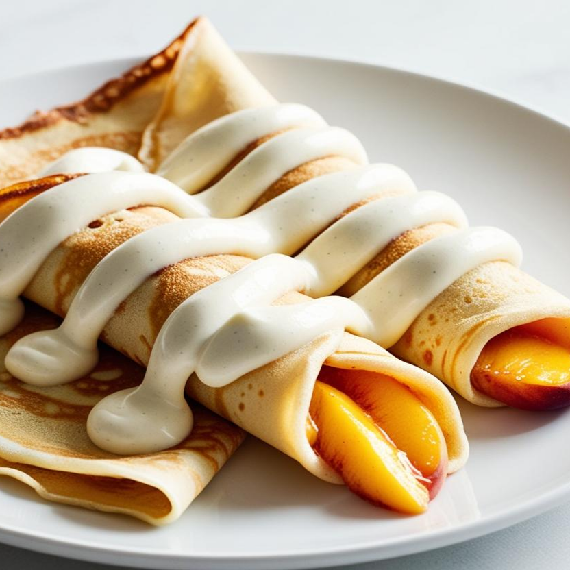 CREPA DE DURAZNOS CON PHILADELPHIA