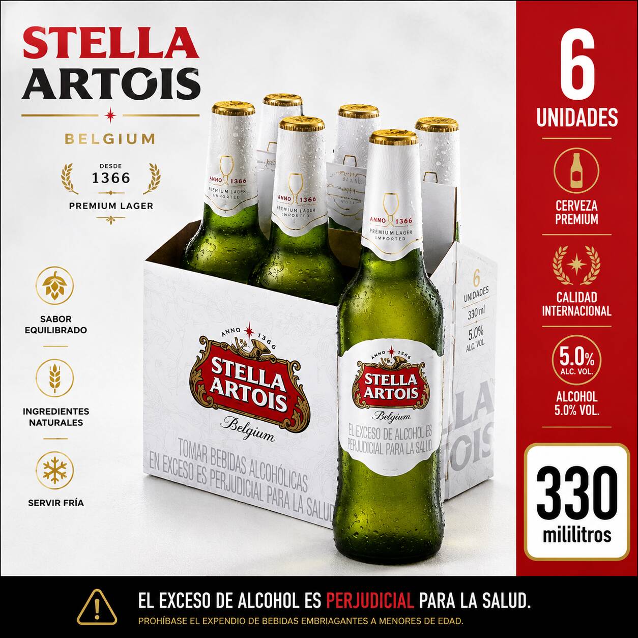 Stella Artois X 300 Ml SIX PACK