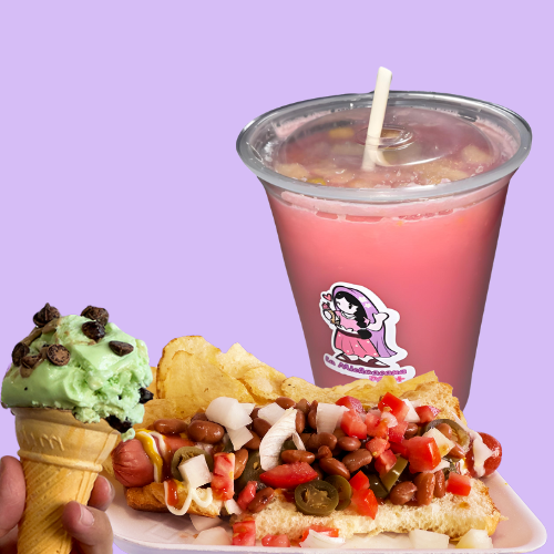 COMBO hot-Dog de Pavo con bebida papitas y postre